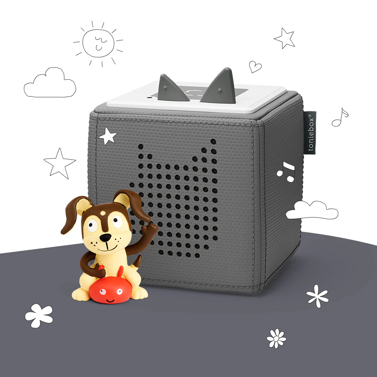Toniebox Starter Set with Playtime Puppy - Gray – The Curious Bear Toniebox Starter Set with Playtime Puppy - Gray – The Curious Bear
