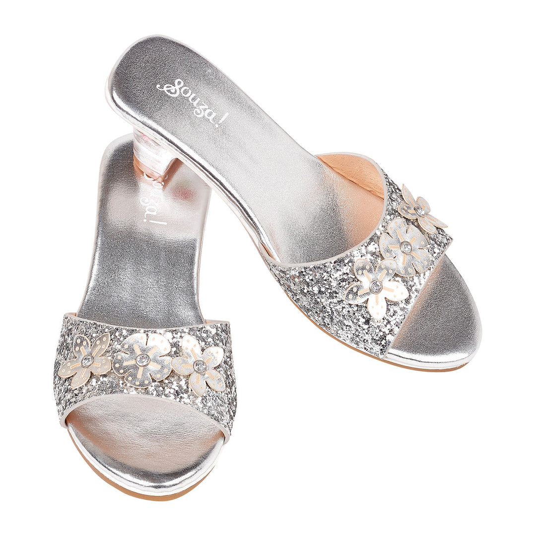 Slipper high heel Mariona, Silver | Souza