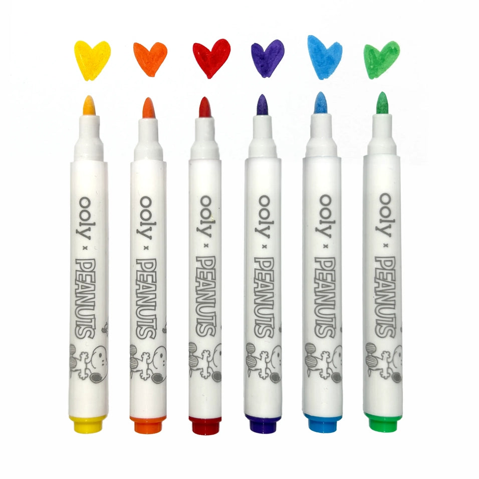 OOLY X Peanuts: D.I.Y. Shrink Art Kit & 6 Mini Paint Markers | OOLY