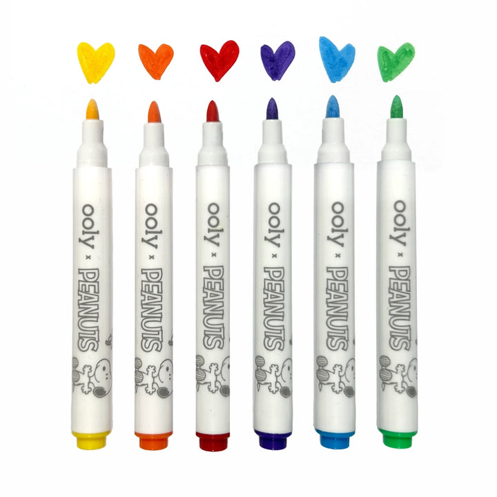OOLY X Peanuts: D.I.Y. Shrink Art Kit & 6 Mini Paint Markers | OOLY