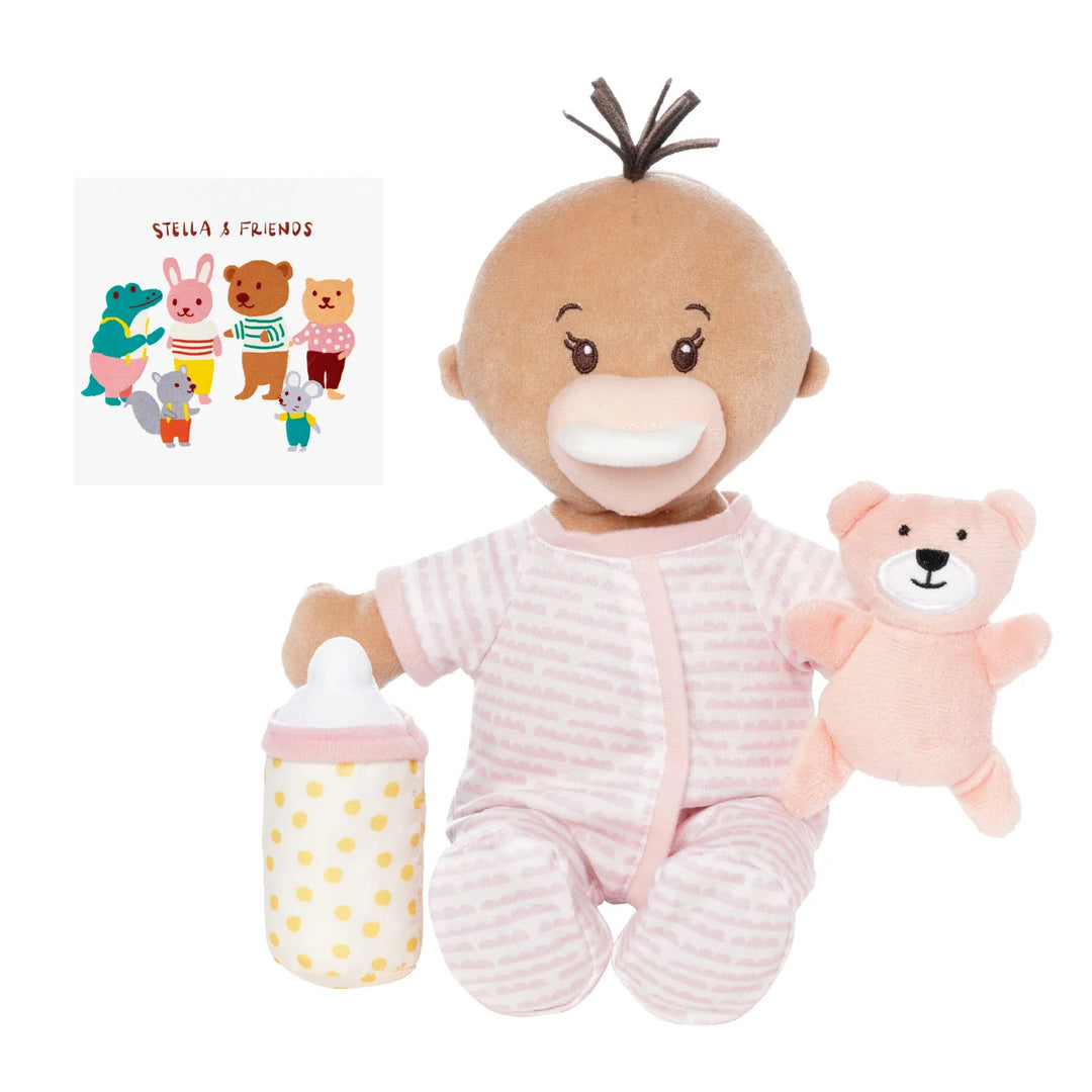 Love, Stella Sleepy Time Set - Beige Doll with Brown Tuft | Manhattan Toy