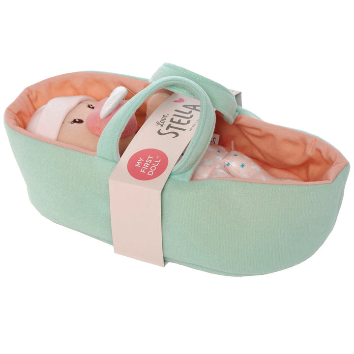 Love, Stella My First Doll & Bassinet - Peach | Manhattan Toy