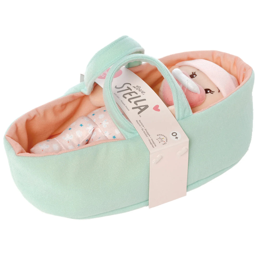 Love, Stella My First Doll & Bassinet - Peach | Manhattan Toy