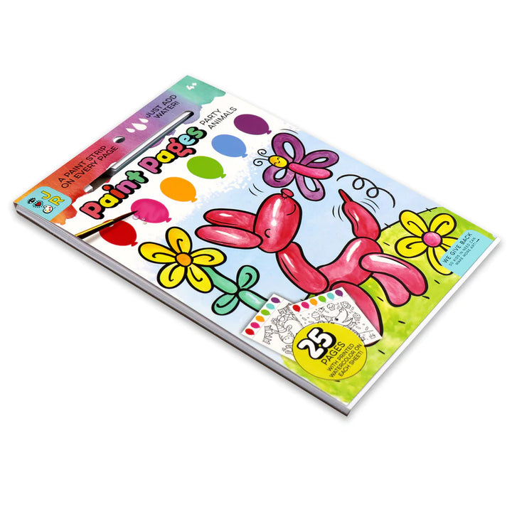 Paint Pages - Party Animals | Bright Stripes