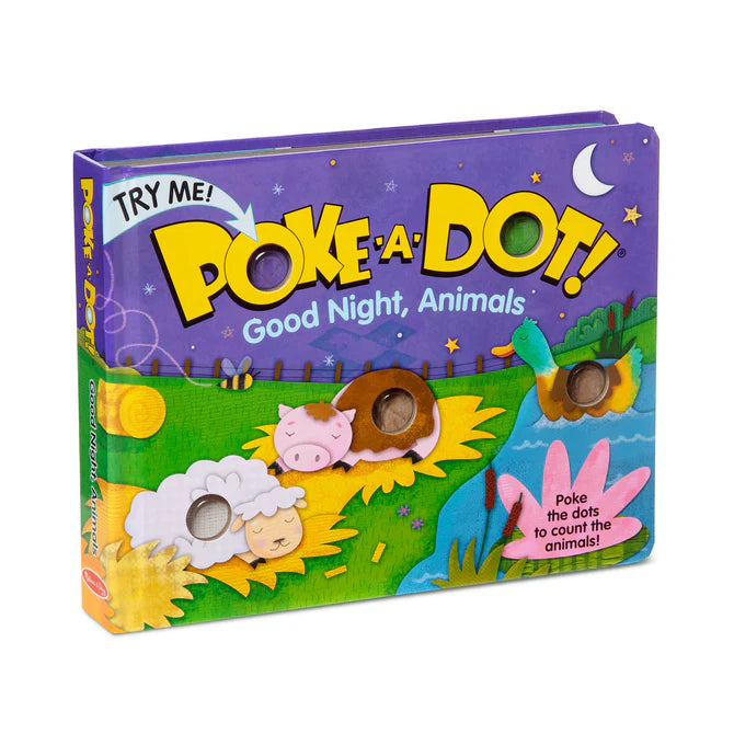 Poke-A-Dot: Goodnight, Animals Board Book | Melissa & Doug