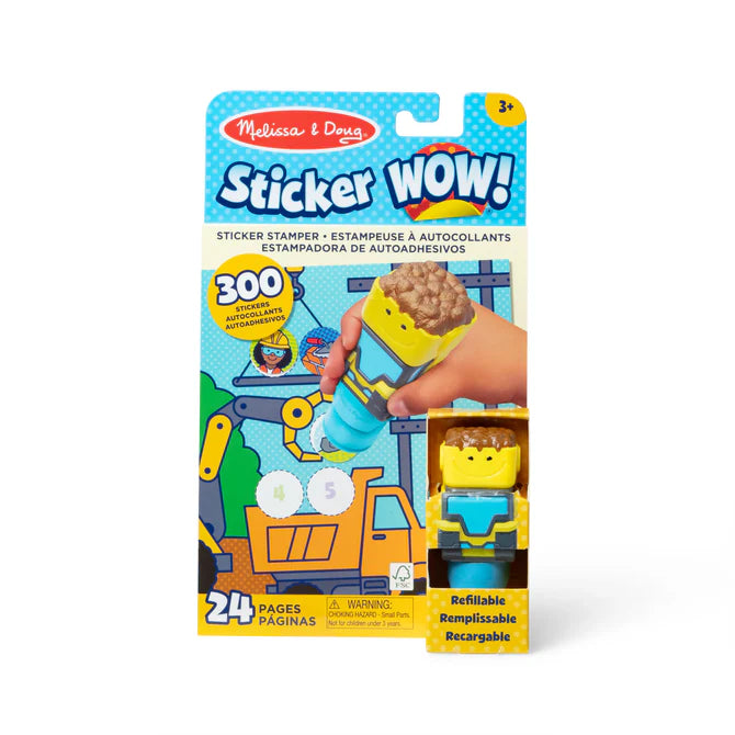 Sticker WOW!® Activity Pad & Sticker Stamper - Bulldozer | Melissa & Doug