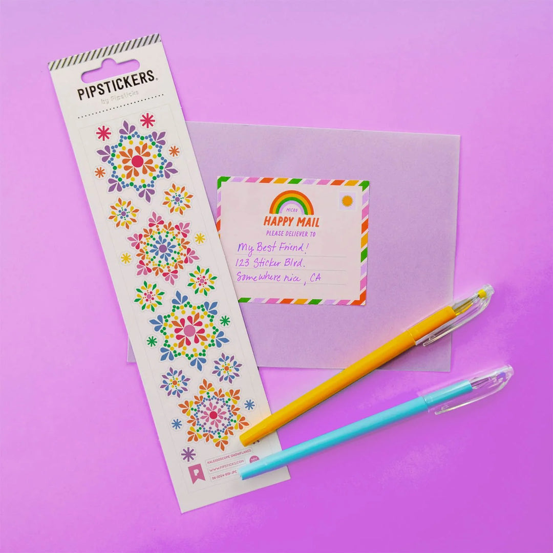 Kaleidoscope Snowflakes Stickers | Pipsticks