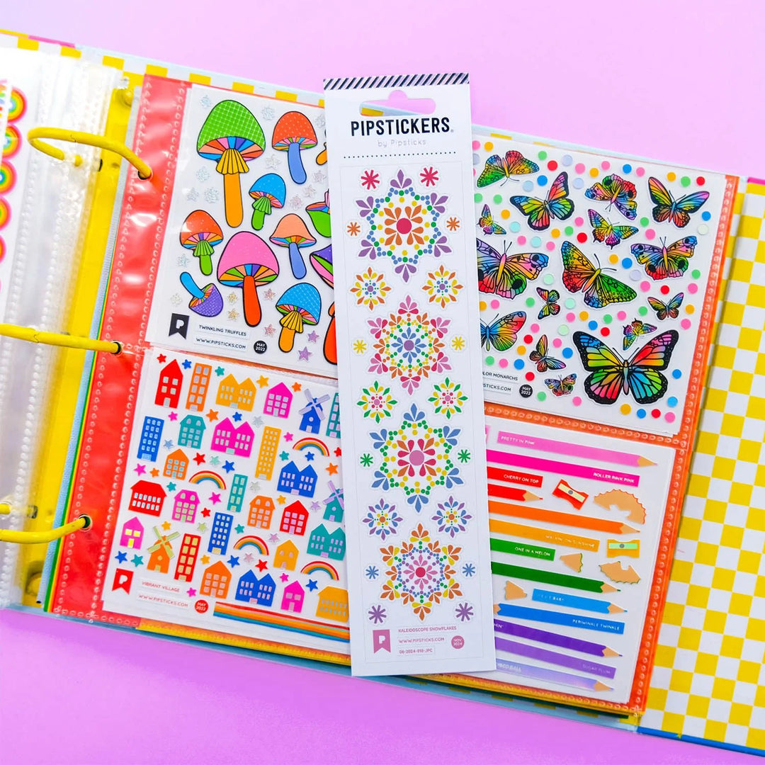 Kaleidoscope Snowflakes Stickers | Pipsticks