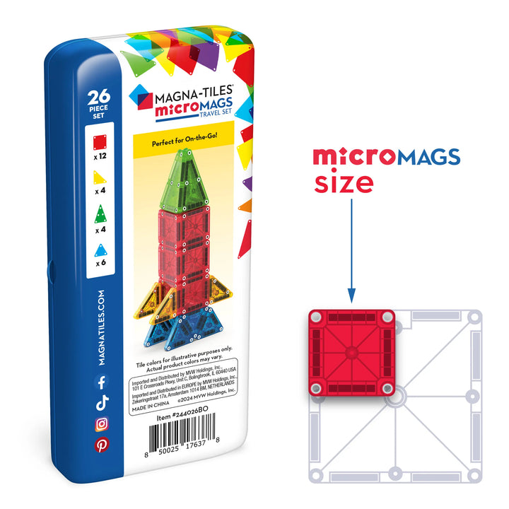microMAGS 26-Piece Travel Set | Magna-Tiles
