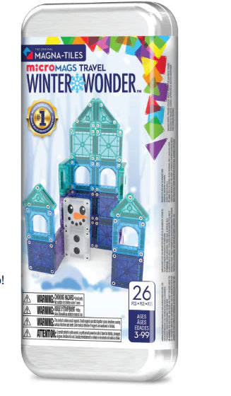 microMAGS Winter Wonder 26-Piece Travel Set | Magna-Tiles