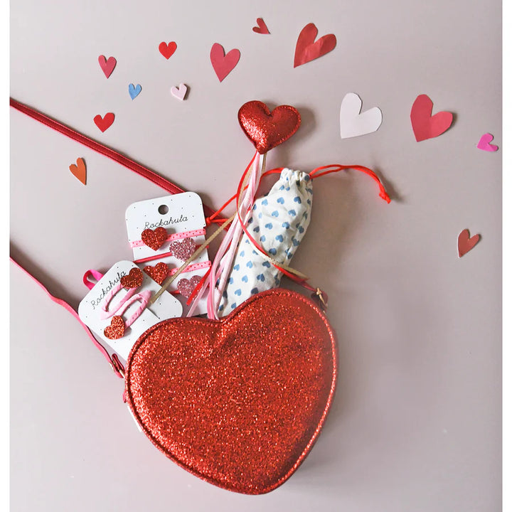 Love Heart Glitter Clips | Rockahula
