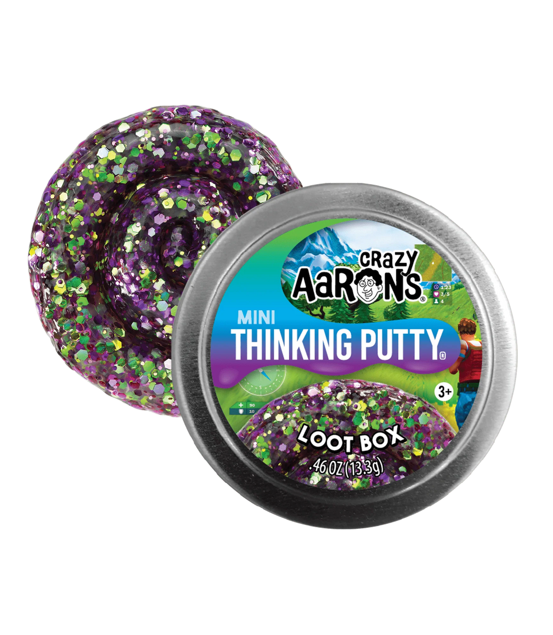 Thinking Putty Mini 2" Tin - Loot Box | Crazy Aarons