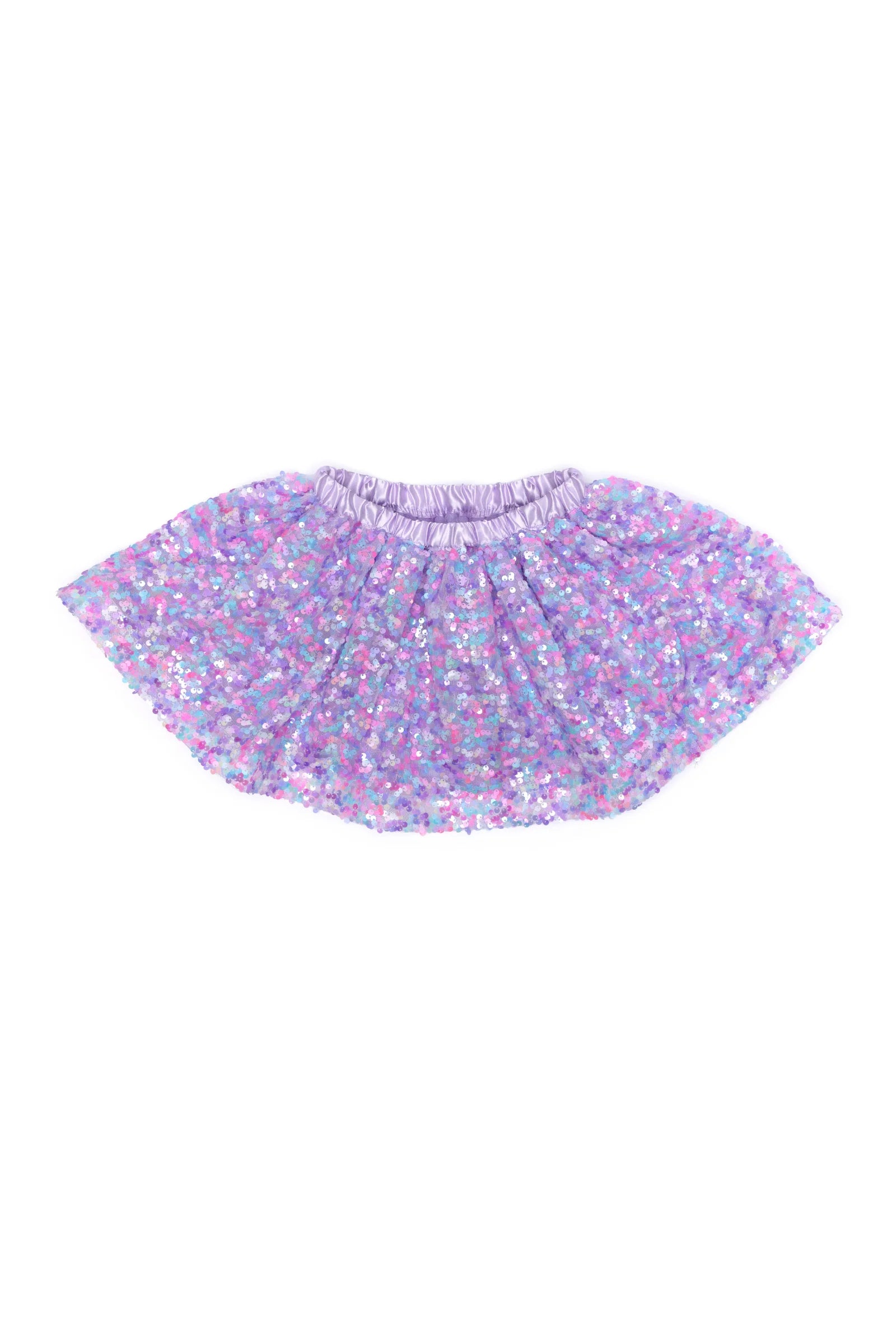 Great Pretenders Sequin Skirt - Rainbow Sequin Party Skirt For Kids Size 4-6, Pink Fun Skirt