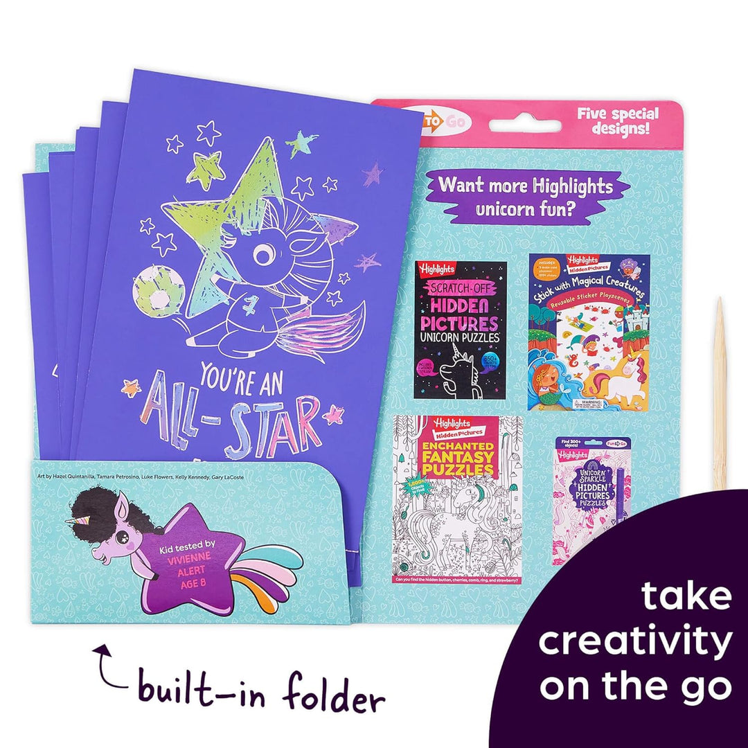 Scratch-And-Play Unicorn Hidden Pictures | Highlights