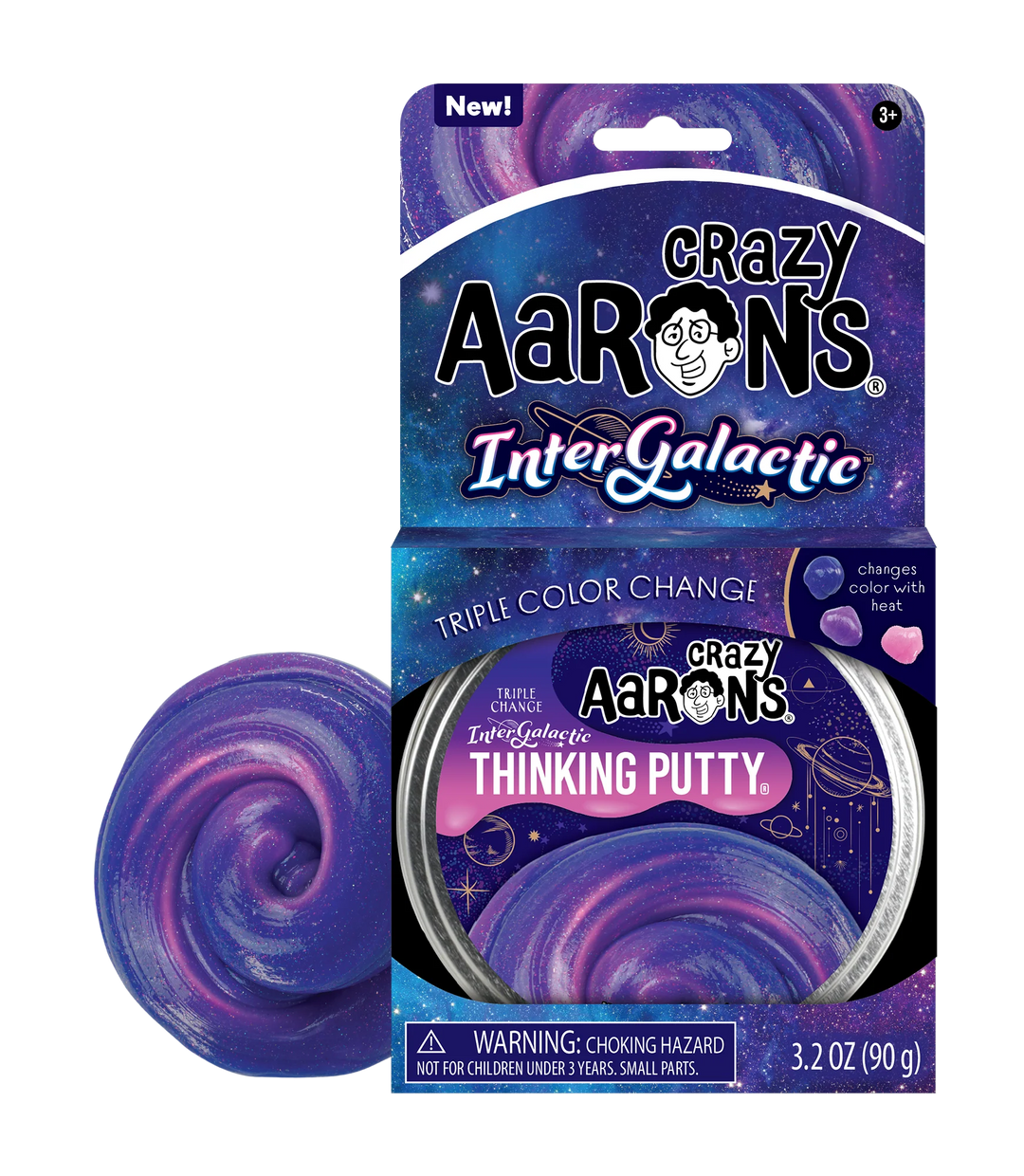 Thinking Putty Tin 4"- Triple Color Change - Intergalactic | Crazy Aaron's