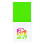 Age 4 Neon Lettering Card