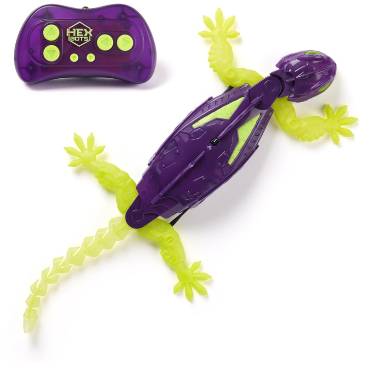 HEX BOTS Wall Crawler Glow in the Dark Gecko | Spin Master