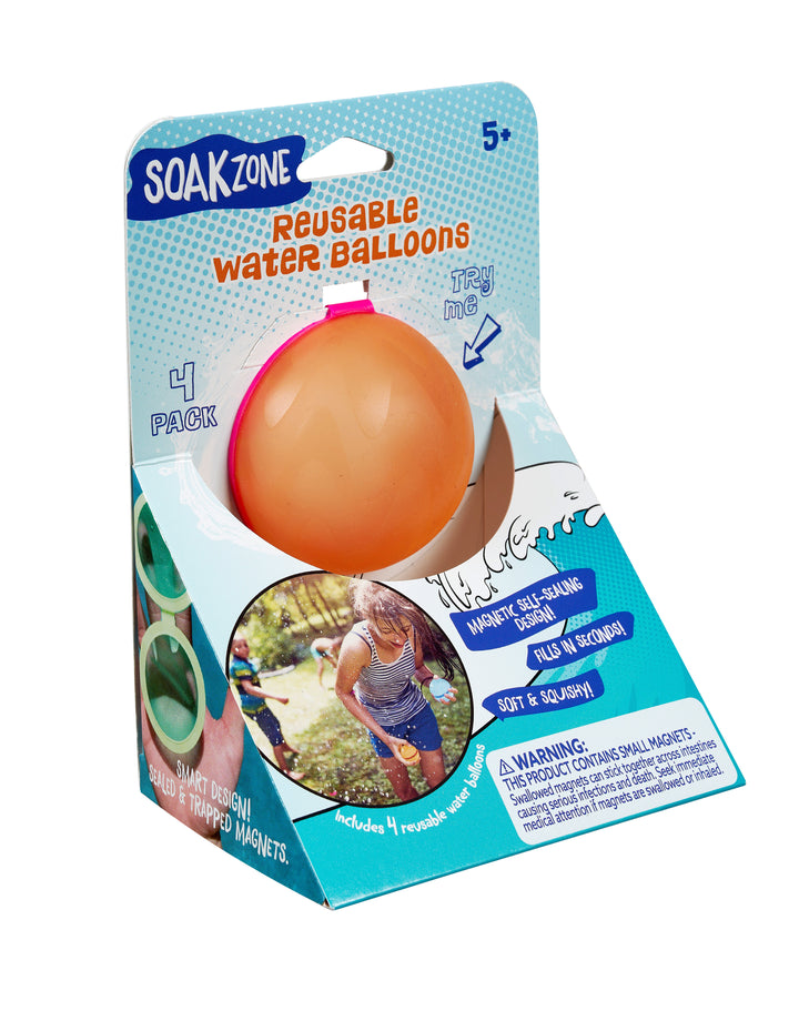 Soak Zone Reusable Water Balloons 4pk