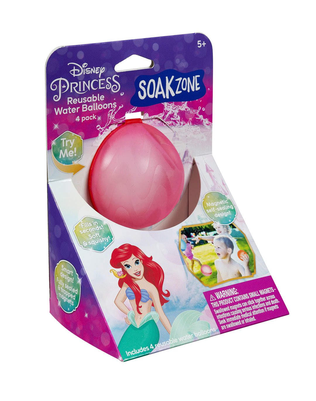 Disney Princess  - Soak Zone™ Reusable Water Balloon 4 Pack | Little Kids