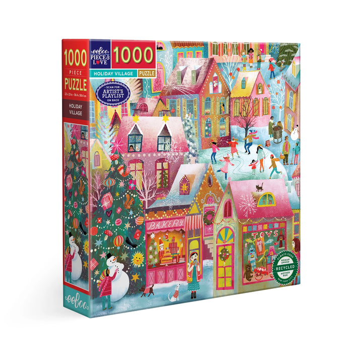Holiday Village 1000 Piece Square Puzzle | eeBoo
