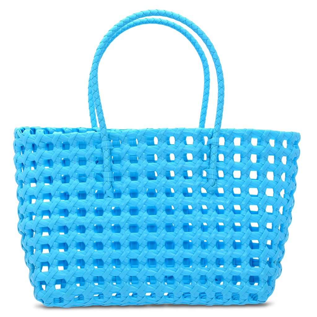 Small Blue Woven Tote | iScream