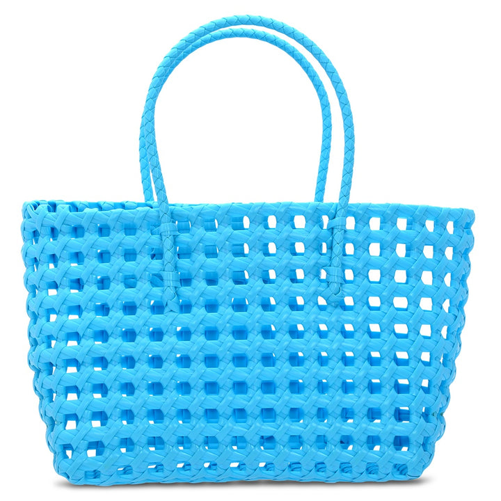 Small Blue Woven Tote | iScream