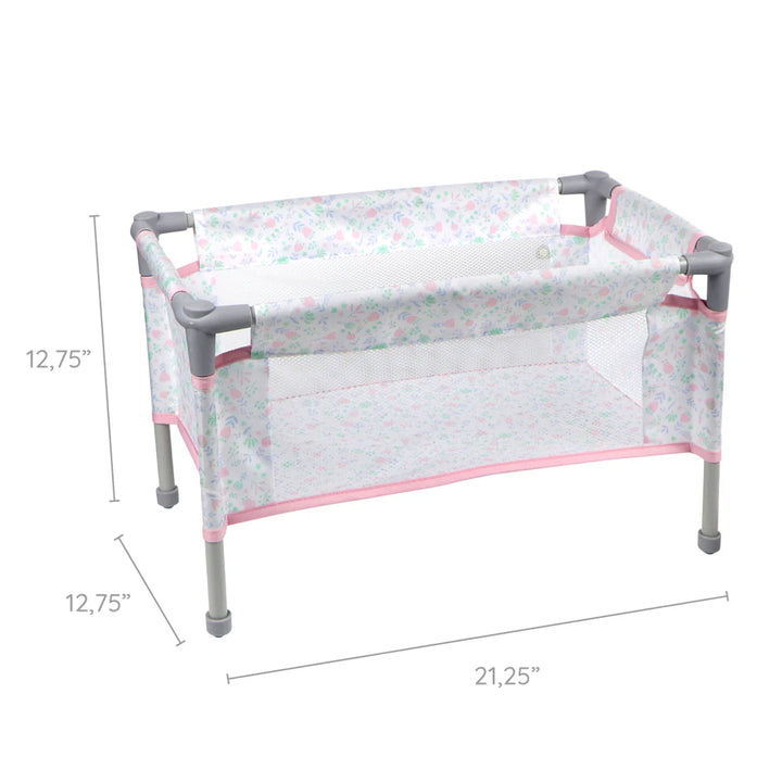 Berenguer Boutique Travel Foldable Crib/Play Pen - Pink | JC Toys
