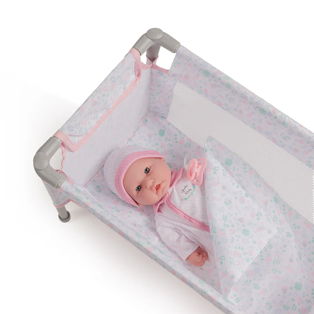 Berenguer Boutique Travel Foldable Crib/Play Pen - Pink | JC Toys