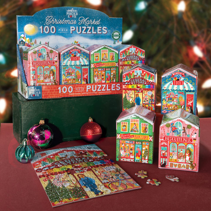 Christmas Market 100 Pc Puzzle | eeBoo
