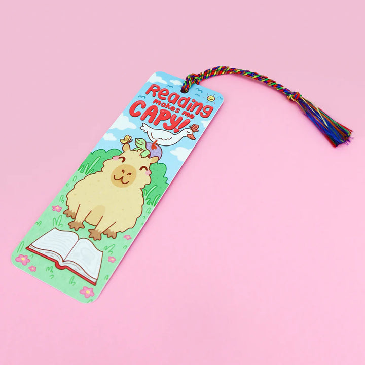 Reading Makes Me Capy Capybara Bookmark With Tassel | Turtle's Soup