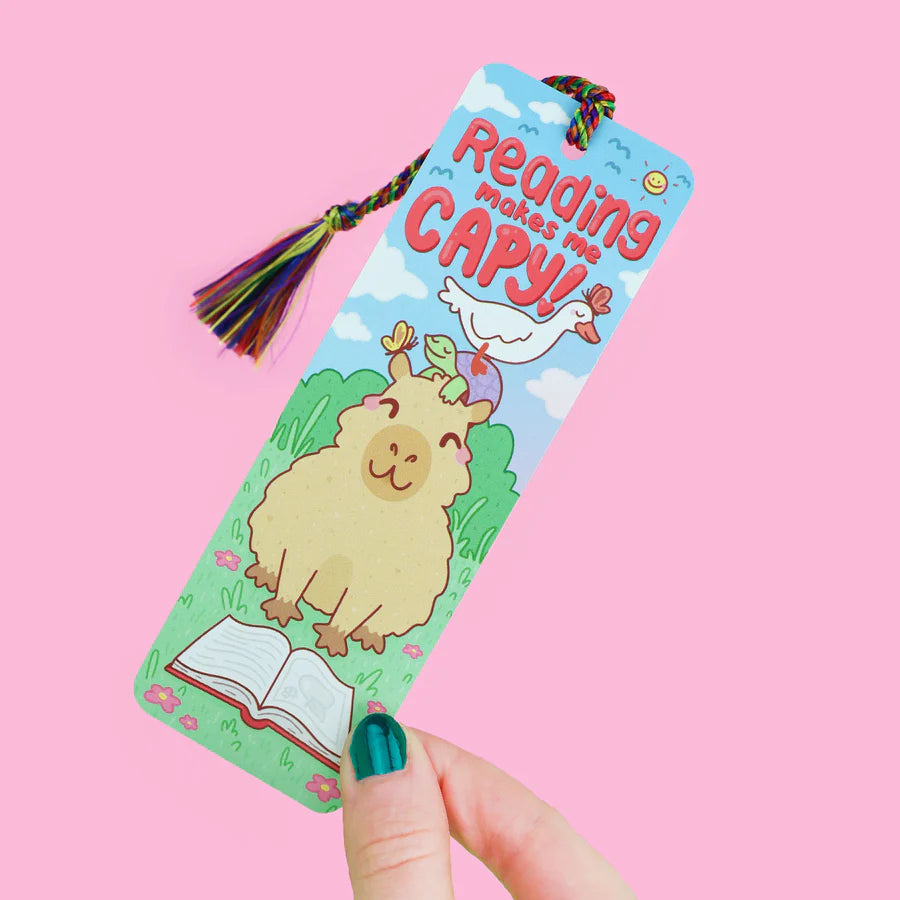 Reading Makes Me Capy Capybara Bookmark With Tassel | Turtle's Soup