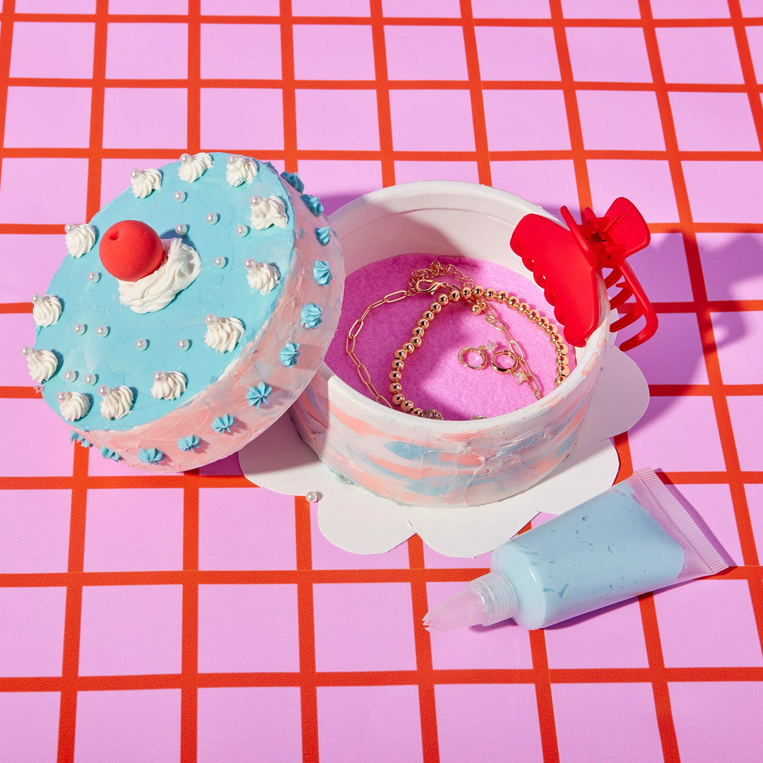 Decorate-a-Cake Jewelry Box | Bright Stripes