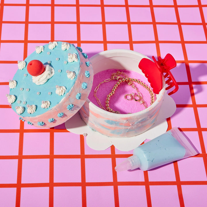 Decorate-a-Cake Jewelry Box | Bright Stripes