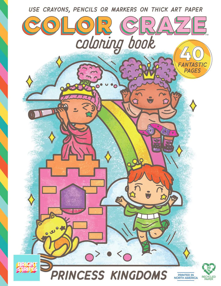 Color Craze Coloring Book - Princess Kingdoms | Bright Stripes