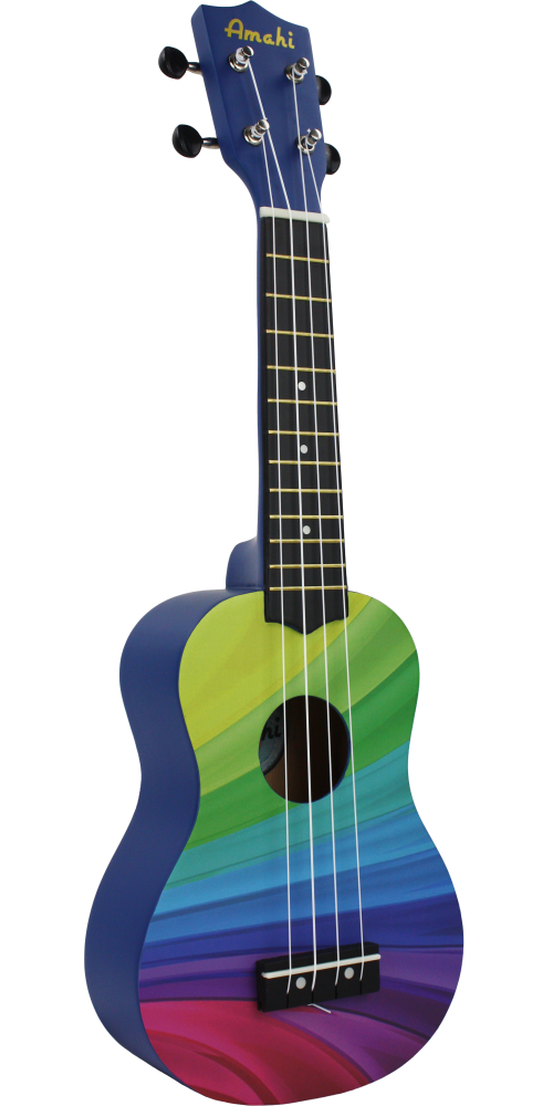 Amahi Wavy Rainbow Ukulele, Soprano | Amahi - LOCAL PICK UP ONLY