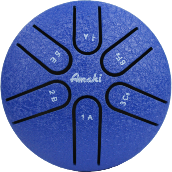 Amahi Steel Tongue Drum, 3″ - Blue | Amahi