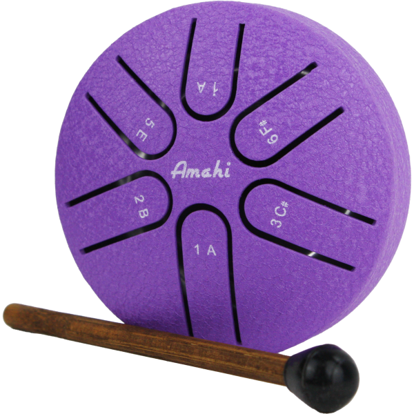 Amahi Steel Tongue Drum, 3″ - Purple | Amahi