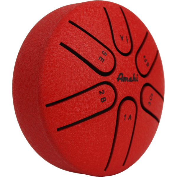 Amahi Steel Tongue Drum, 3″ - Red | Amahi