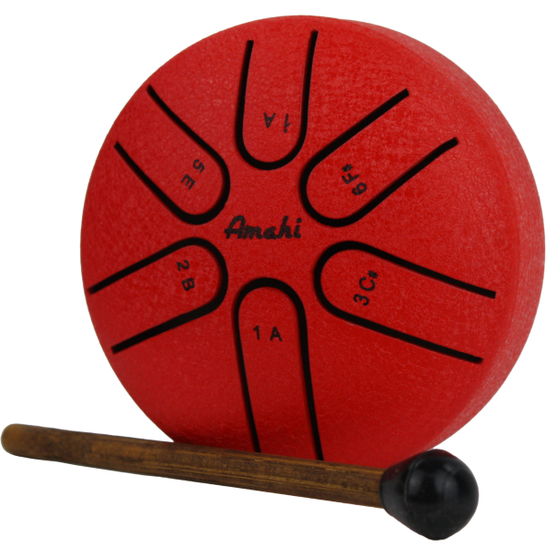 Amahi Steel Tongue Drum, 3″ - Red | Amahi
