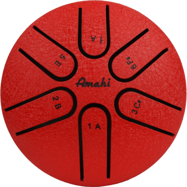 Amahi Steel Tongue Drum, 3″ - Red | Amahi