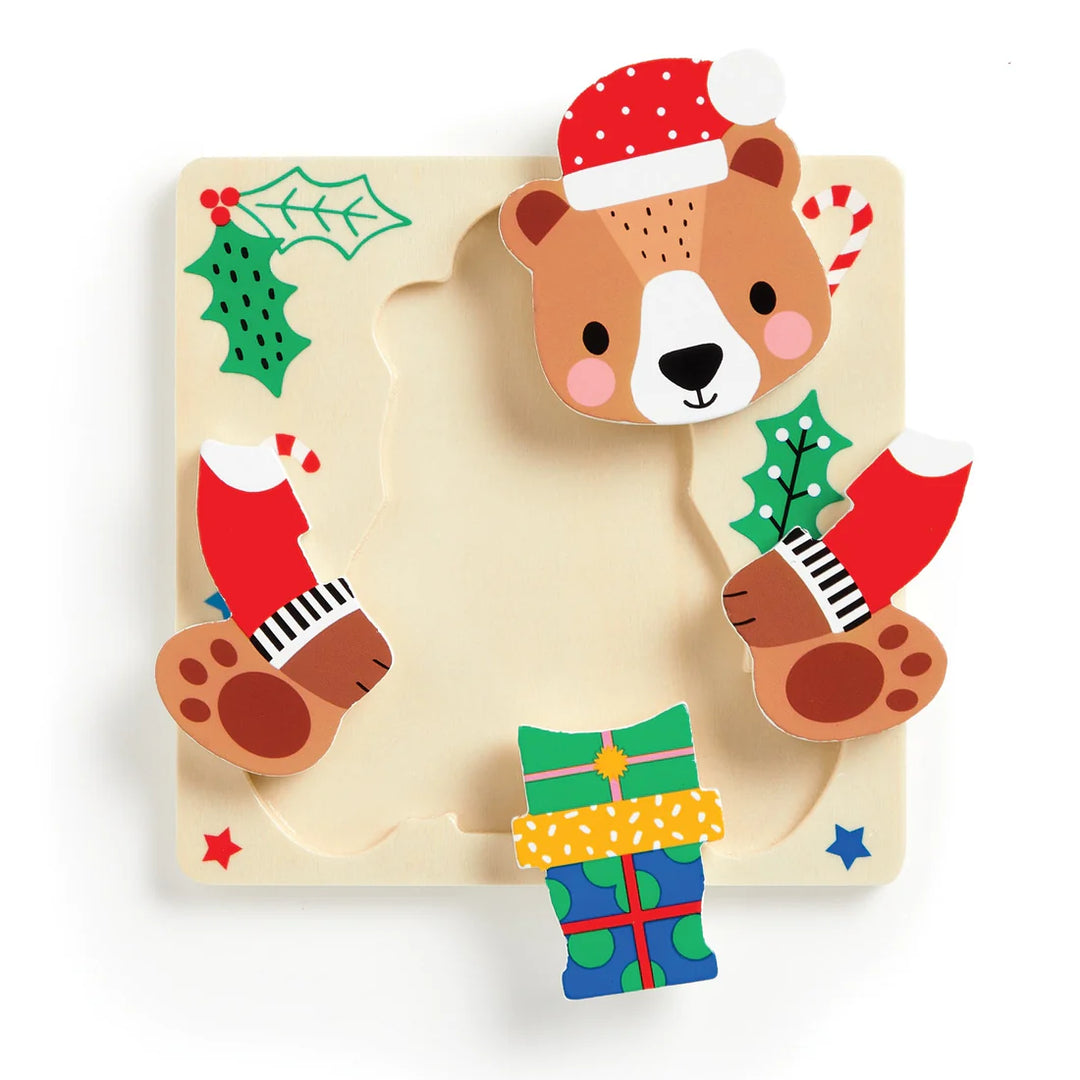Christmas Set of 4 Wood Puzzles | Mudpuppy