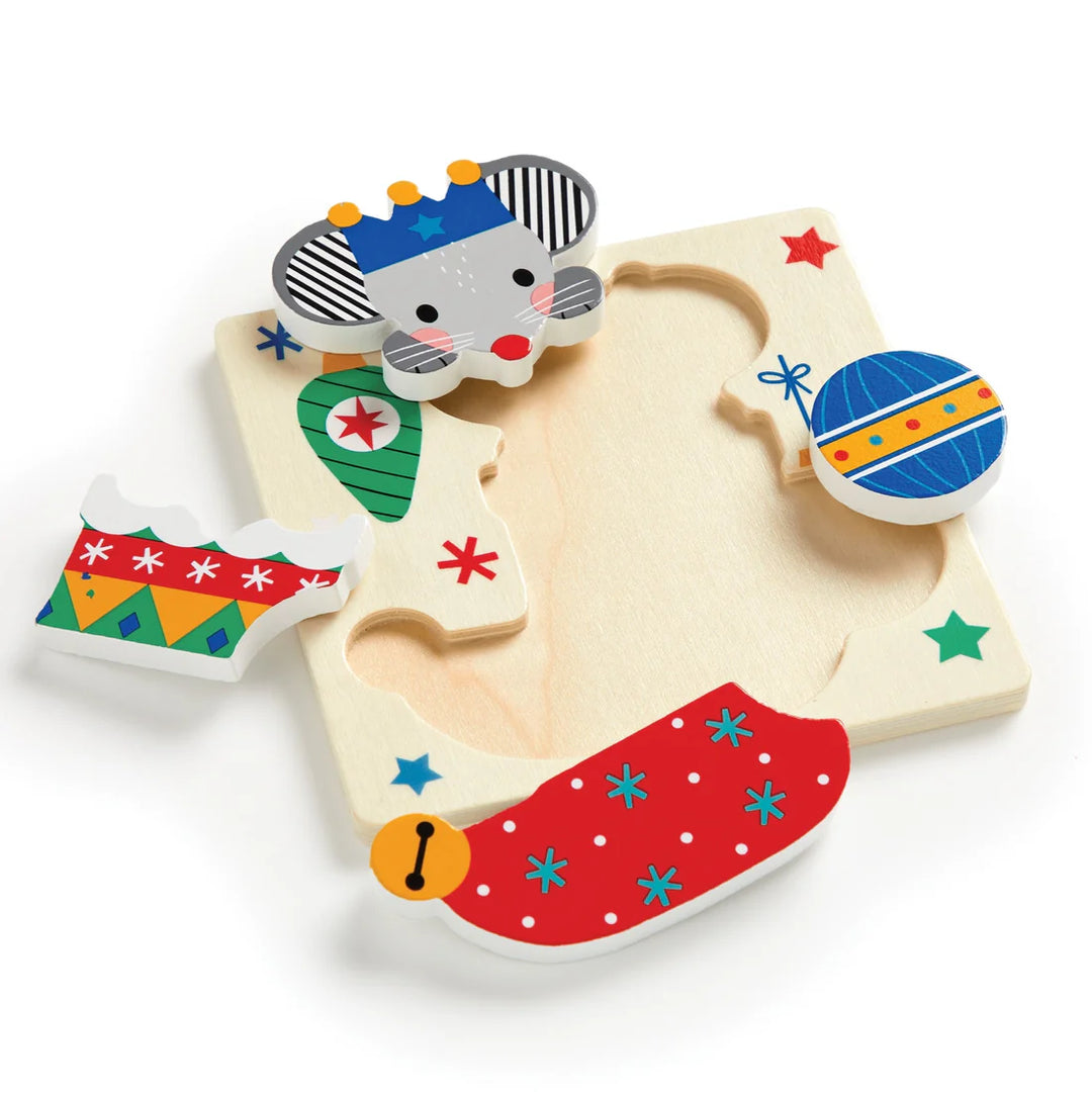 Christmas Set of 4 Wood Puzzles | Mudpuppy