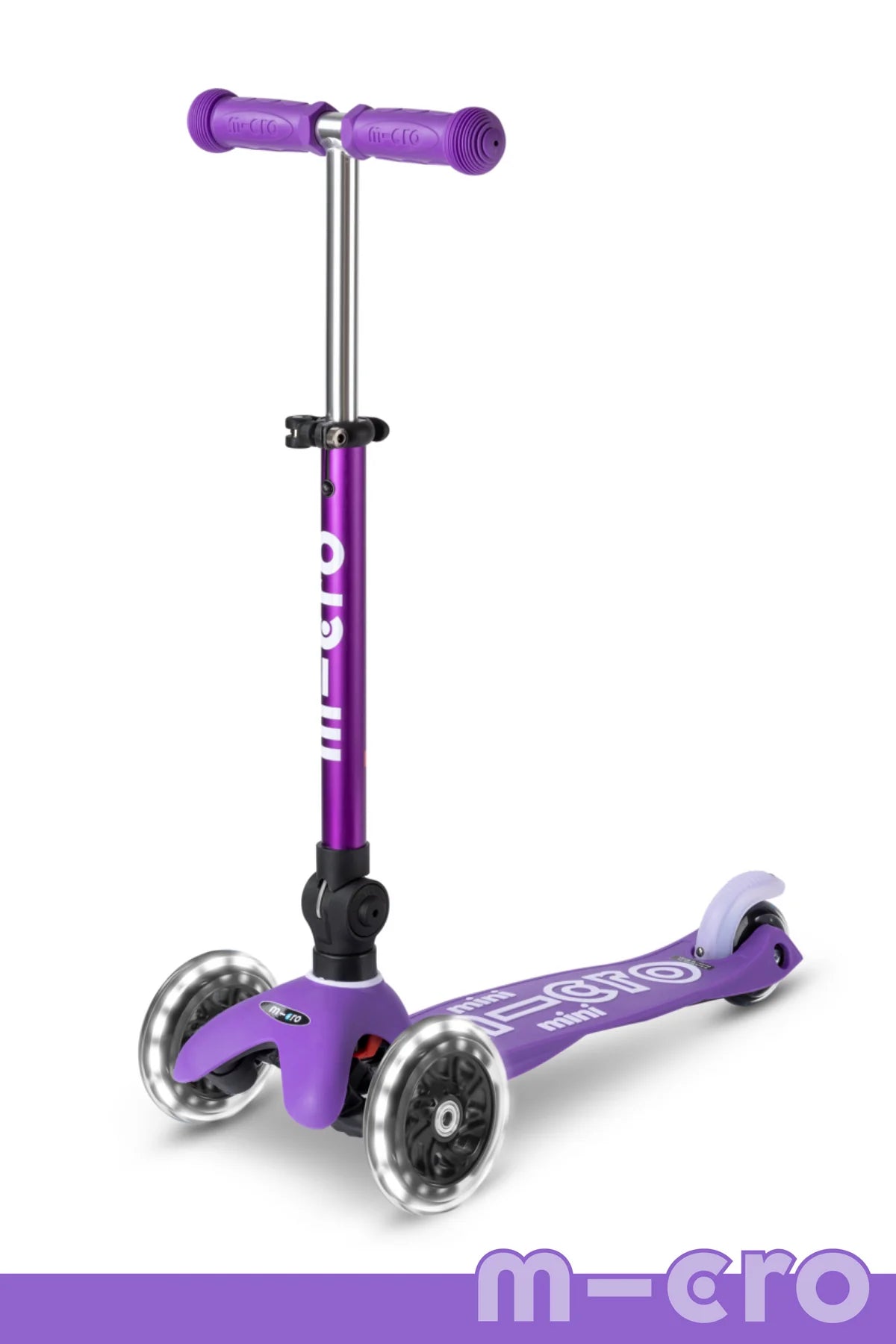 テテ ラキドロ be m2u  deluxe Micro Mini Deluxe Foldable LED Scooter - Purple - LOCAL PICK UP