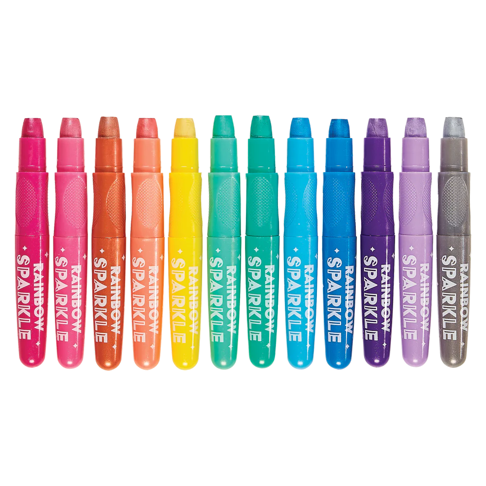 Rainbow Sparkle Metallic Watercolor Gel Crayons - Set of 12 | OOLY