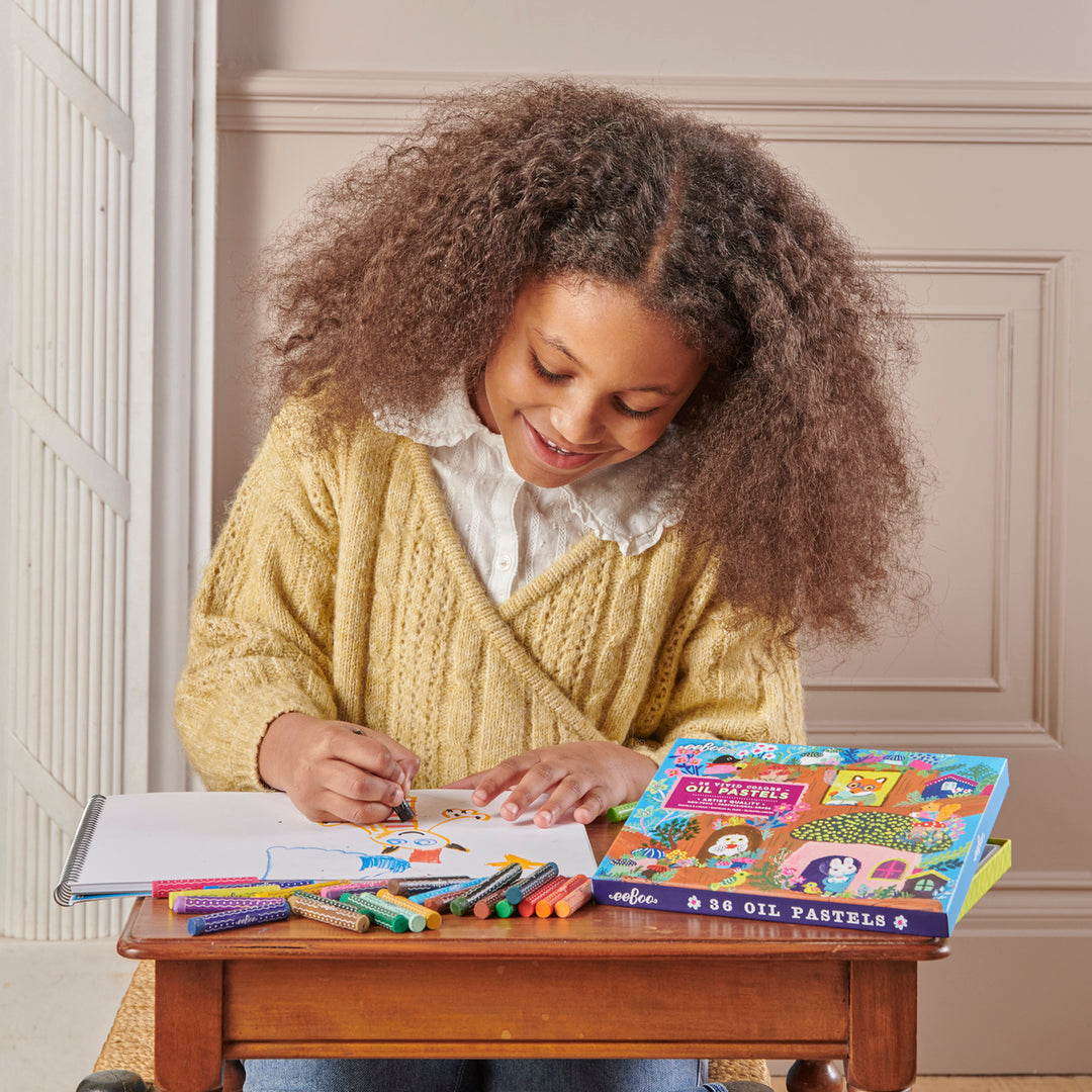 Yumi's Mushroom House 36 Oil Pastels | eeBoo