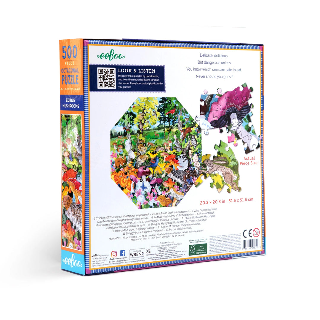 Edible Mushrooms 500 Pieces Puzzle | eeBoo