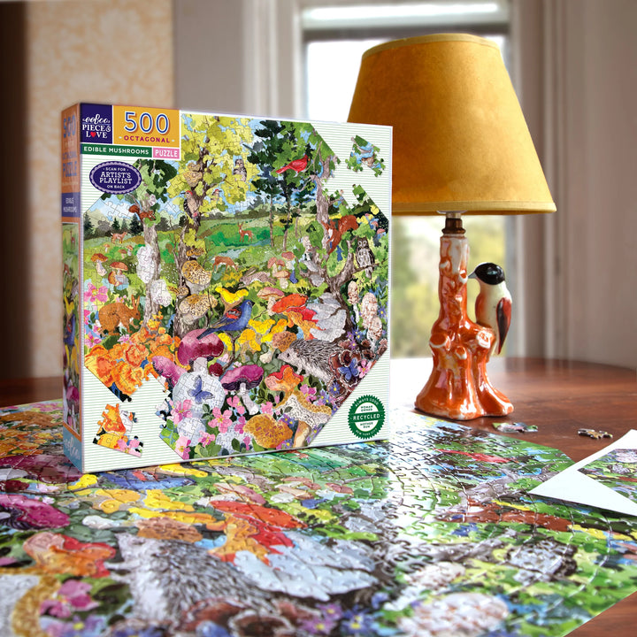 Edible Mushrooms 500 Pieces Puzzle | eeBoo