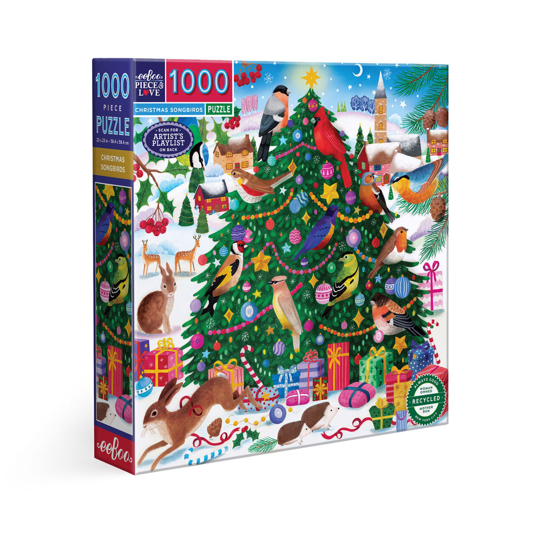 Christmas Songbirds 1000 Sq Puzzle | eeBoo