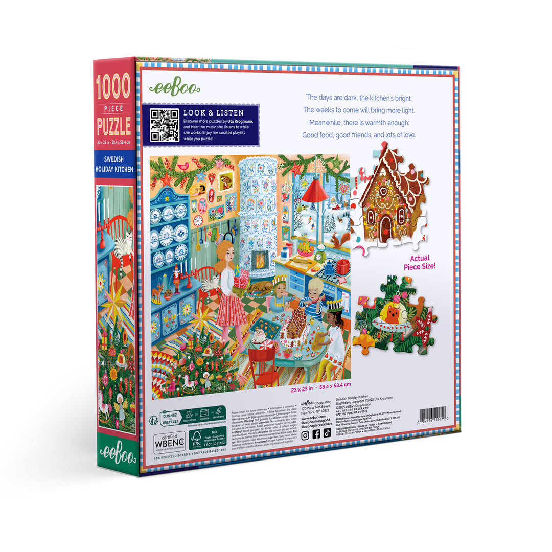 Swedish Holiday Kitchen 1000 Sq Puzzle | eeBoo