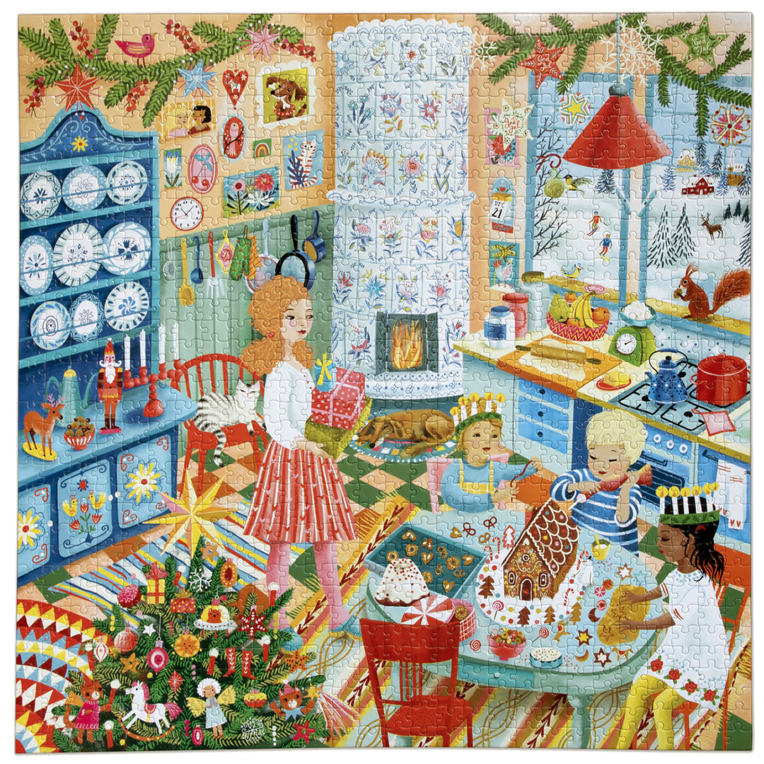 Swedish Holiday Kitchen 1000 Sq Puzzle | eeBoo